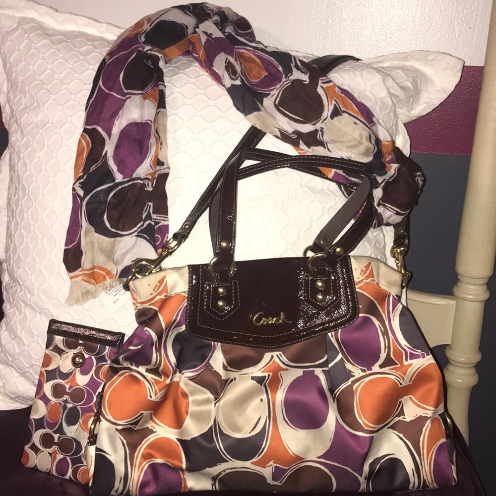 Coach Purse & NWT Scarf